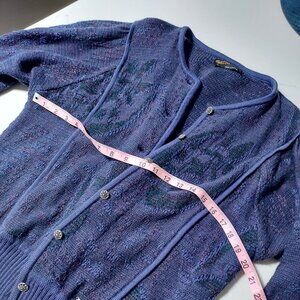 Austrian Geiger purple Blue cardigan